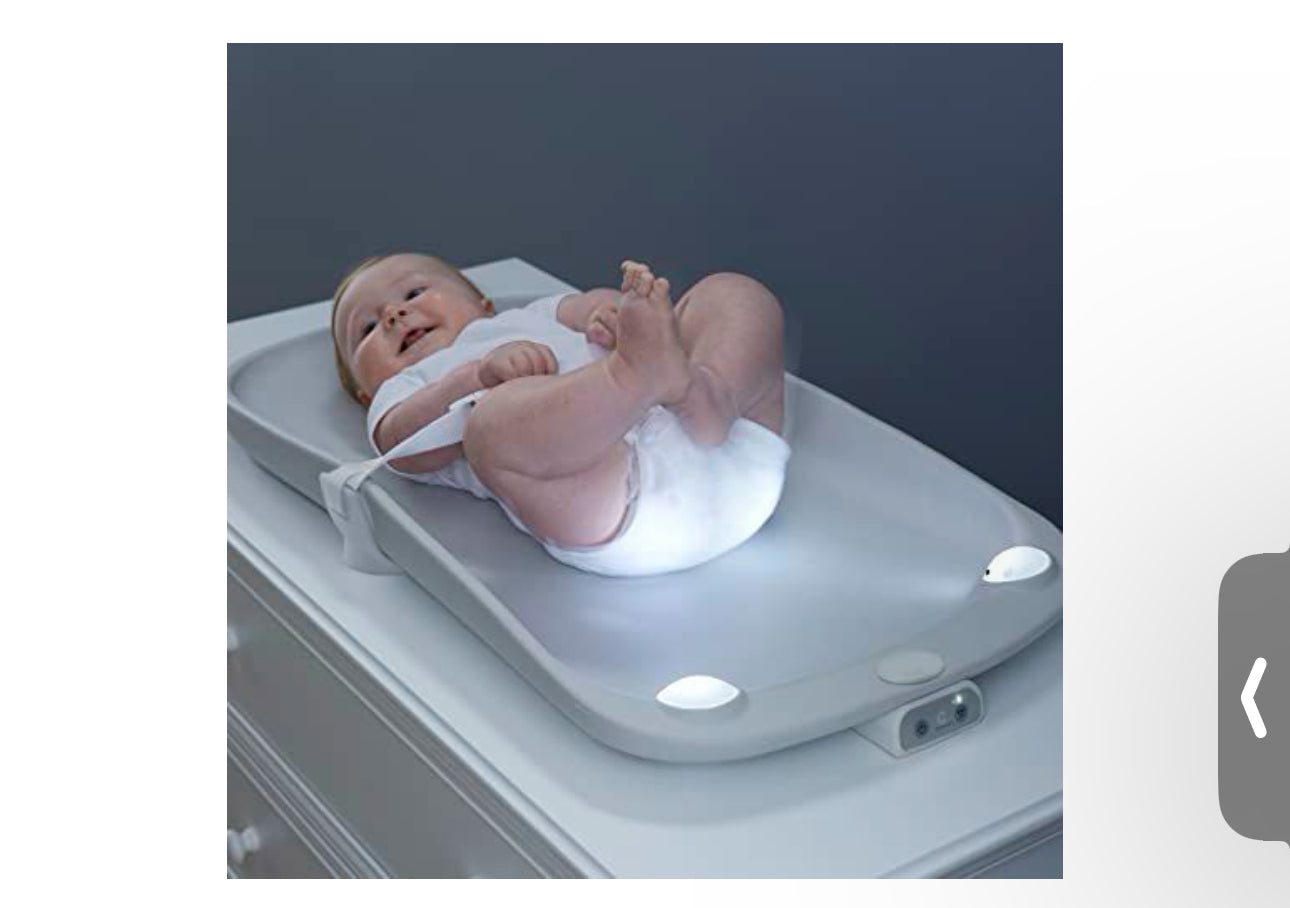 Contours Glow Motion Sensing Light-Up Changing Pad for Dresser or Changing Table, Motion Activated Soft Glow Lights, Three Brightness Settings, Easy to Clean, Comfortable and Waterproof