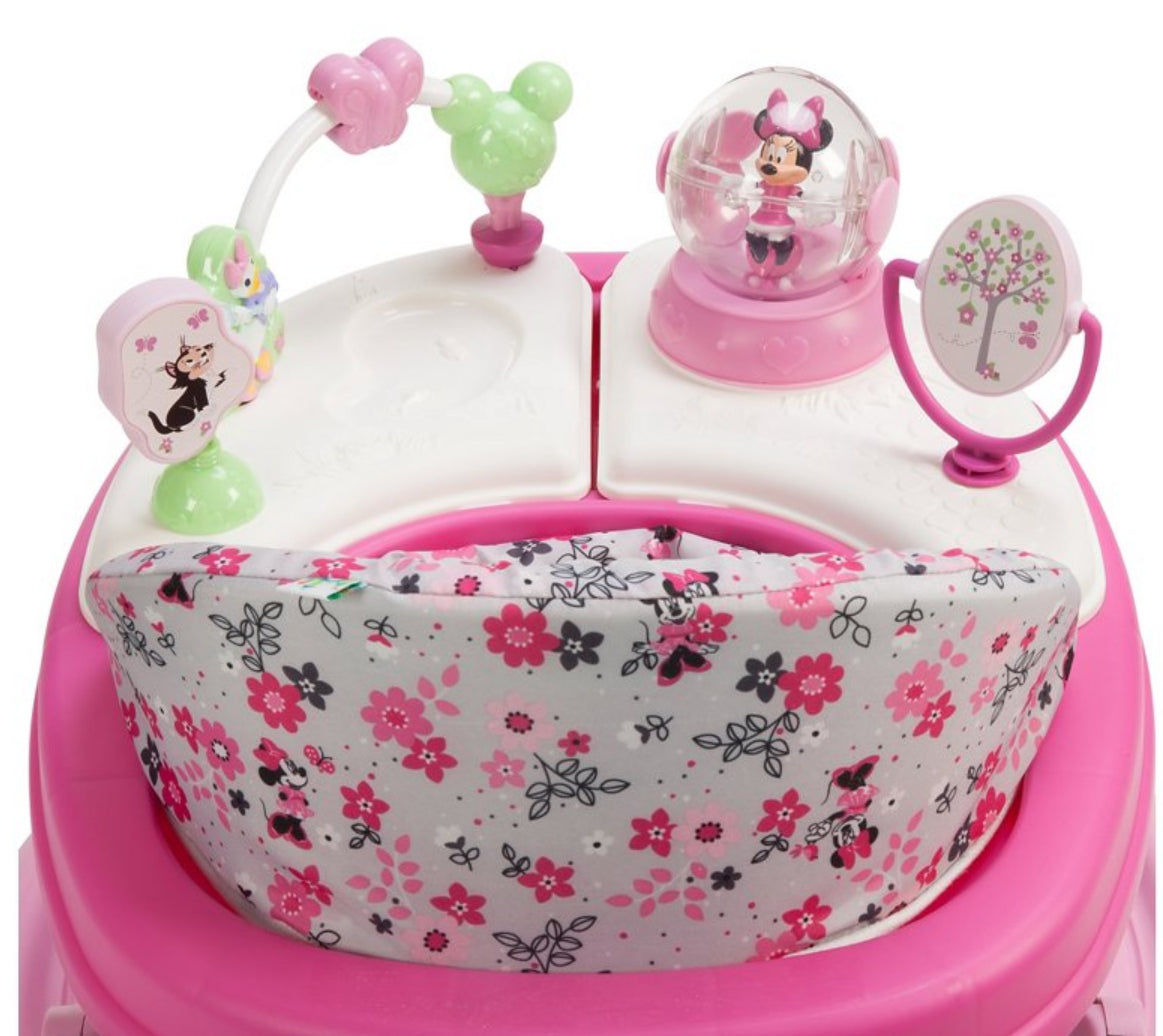 Disney Baby Minnie Mouse Music and Lights Baby Walker with Activity Tray (Garden Delight)