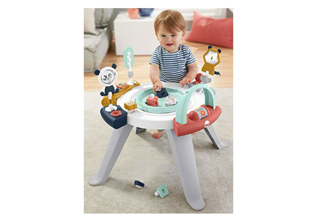 Fisher-Price Baby to Toddler Toy 3-in-1 Spin & Sort Activity Center and Play Table with 10+ Activities, Happy Dots (Amazon Exclusive)